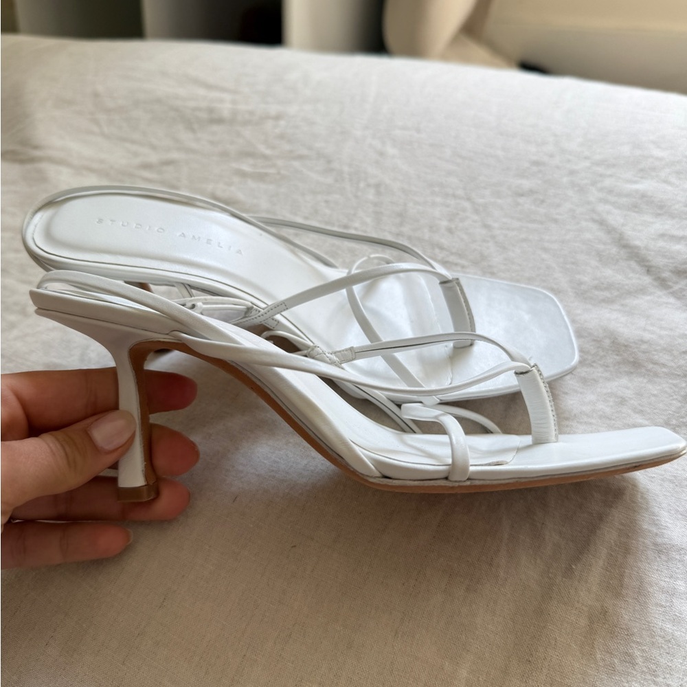 STUDIO AMELIA White Strappy Heels